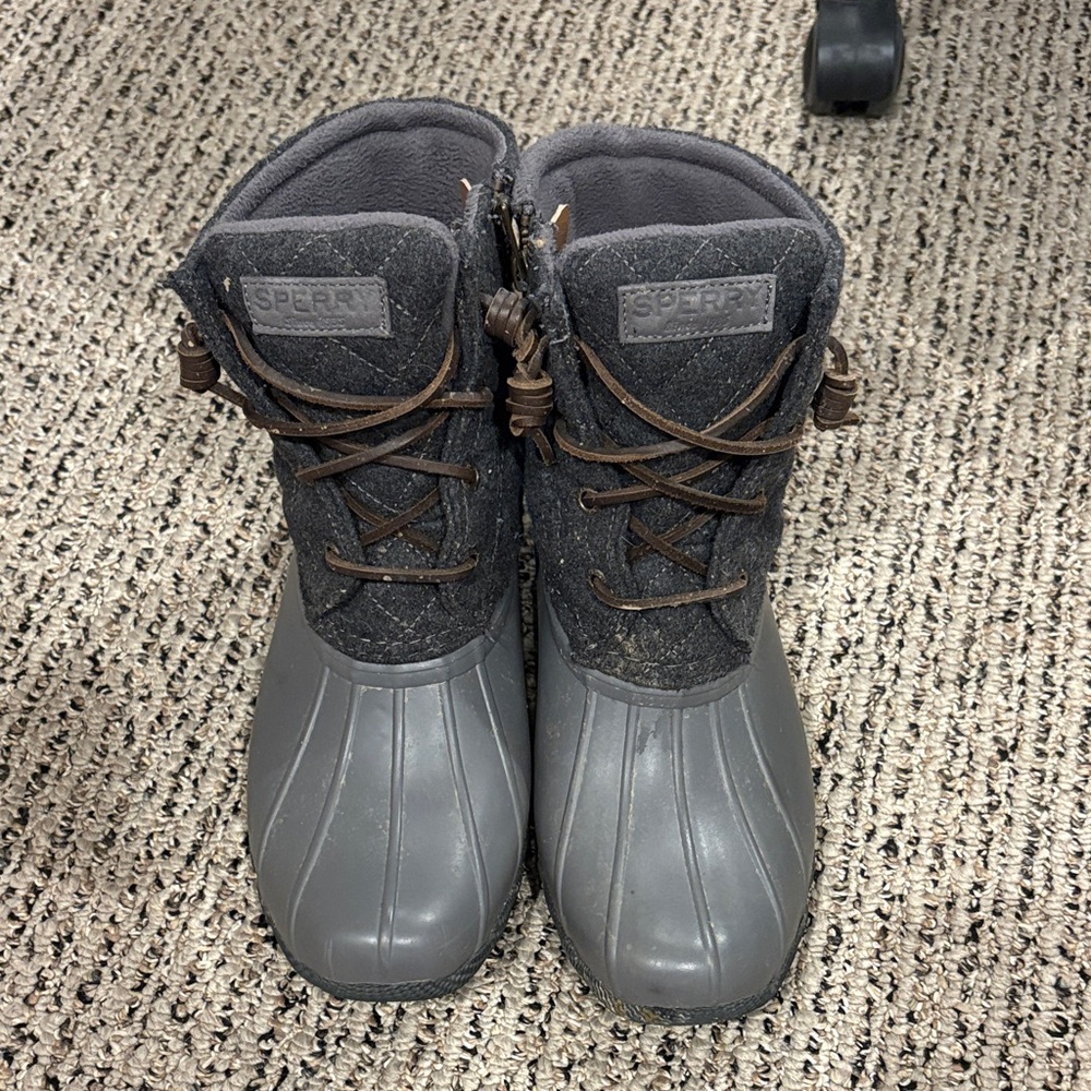 Sperry Charcoal Gray Waterproof Duck Boots